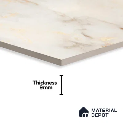 Marble Floor & Wall Tile TL 05585 Brown Olga 4 ft x 2 ft - Vitrified Glossy Finish -9 mm | Suitable for Living Room, Bedroom & Bathroom