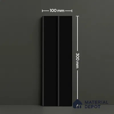 Subway Fluted Wall Tile TL 04960 B Elegancia Knight Rider 12 x 4 inch Ceramic Matte Finish - 7.5 mm | Suitable for Highlighter Walls, Foyer, Bathroom, Kitchen Wall & Backsplashes
