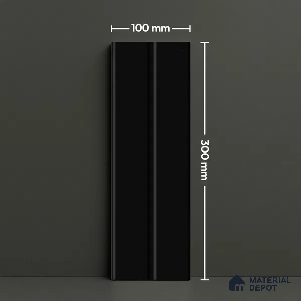 Subway Fluted Wall Tile TL 04960 B Elegancia Knight Rider 12 x 4 inch Ceramic Matte Finish - 7.5 mm | Suitable for Highlighter Walls, Foyer, Bathroom, Kitchen Wall & Backsplashes