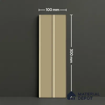 Subway Fluted Wall Tile TL 04960 C Elegancia Florentine Brown 12 x 4 inch Ceramic Matte Finish - 7.5 mm | Suitable for Highlighter Walls, Foyer, Bathroom, Kitchen Wall & Backsplashes