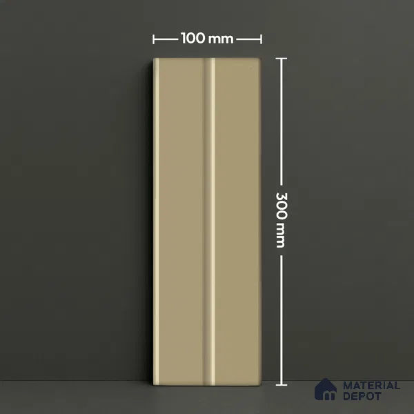 Subway Fluted Wall Tile TL 04960 C Elegancia Florentine Brown 12 x 4 inch Ceramic Matte Finish - 7.5 mm | Suitable for Highlighter Walls, Foyer, Bathroom, Kitchen Wall & Backsplashes