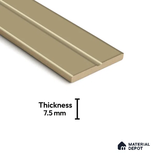 Subway Fluted Wall Tile TL 04960 C Elegancia Florentine Brown 12 x 4 inch Ceramic Matte Finish - 7.5 mm | Suitable for Highlighter Walls, Foyer, Bathroom, Kitchen Wall & Backsplashes
