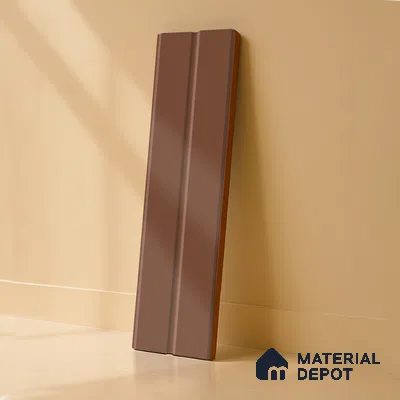 Subway Fluted Wall Tile TL 04960 D Elegancia Sahara Choco 12 x 4 inch Ceramic Matte Finish - 7.5 mm | Suitable for Highlighter Walls, Foyer, Bathroom, Kitchen Wall & Backsplashes (Sample)