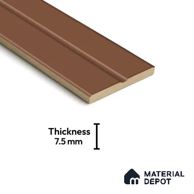 Subway Fluted Wall Tile TL 04960 D Elegancia Sahara Choco 12 x 4 inch Ceramic Matte Finish - 7.5 mm | Suitable for Highlighter Walls, Foyer, Bathroom, Kitchen Wall & Backsplashes (Sample)