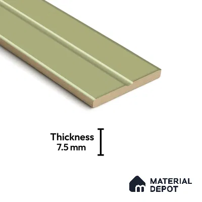 Subway Fluted Wall Tile TL 04960 E Elegancia Parrot Green 12 x 4 inch Ceramic Matte Finish - 7.5 mm | Suitable for Highlighter Walls, Foyer, Bathroom, Kitchen Wall & Backsplashes (Sample)