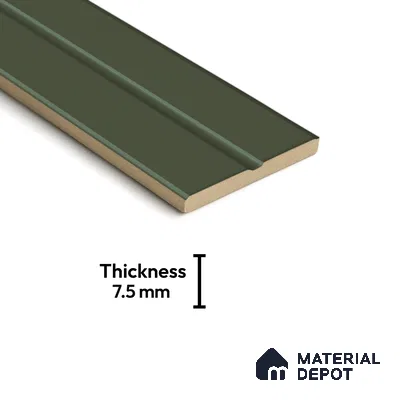 Subway Fluted Wall Tile TL 04960 F Elegancia Dark Green 12 x 4 inch Ceramic Matte Finish - 7.5 mm | Suitable for Highlighter Walls, Foyer, Bathroom, Kitchen Wall & Backsplashes (Sample)