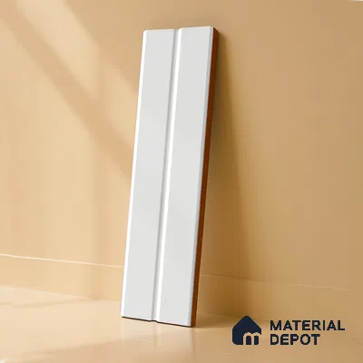 Subway Fluted Wall Tile TL 04960 Elegancia White Thassos 12 x 4 inch Ceramic Matte Finish - 7.5 mm | Suitable for Highlighter Walls, Foyer, Bathroom, Kitchen Wall & Backsplashes