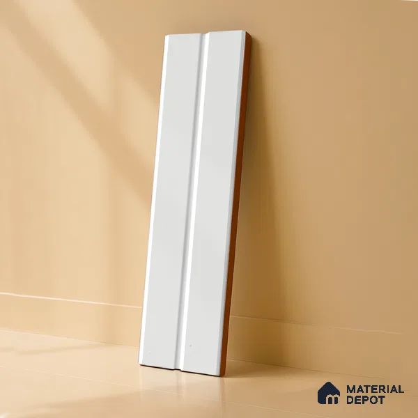 Subway Fluted Wall Tile TL 04960 Elegancia White Thassos 12 x 4 inch Ceramic Matte Finish - 7.5 mm | Suitable for Highlighter Walls, Foyer, Bathroom, Kitchen Wall & Backsplashes