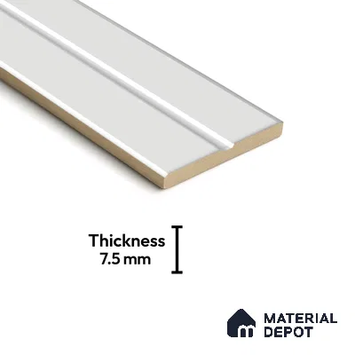 Subway Fluted Wall Tile TL 04960 Elegancia White Thassos 12 x 4 inch Ceramic Matte Finish - 7.5 mm | Suitable for Highlighter Walls, Foyer, Bathroom, Kitchen Wall & Backsplashes