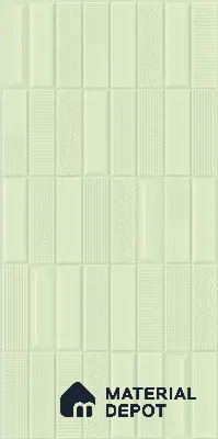 TL 00697 B Oliva Verde Series Pattern 1 Green Matte Finish 4 ft x 2 ft Full Body Vitrified Tile - 9 mm (Sample)