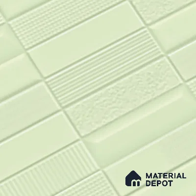 TL 00697 B Oliva Verde Series Pattern 1 Green Matte Finish 4 ft x 2 ft Full Body Vitrified Tile - 9 mm (Sample)