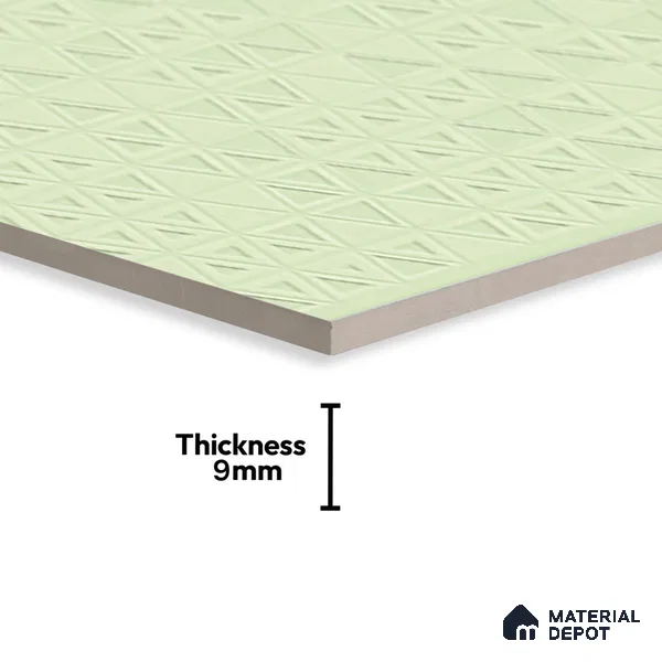 TL 00697 D Oliva Verde Series Pattern 3 Green Matte Finish 4 ft x 2 ft Full Body Vitrified Tile - 9 mm (Sample)