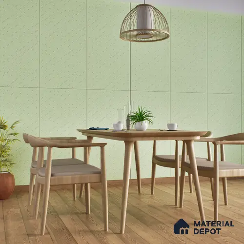 TL 00697 G Oliva Verde Series Pattern 6 Green Chrome Finish 4 ft x 2 ft Full Body Vitrified Tile - 9 mm
