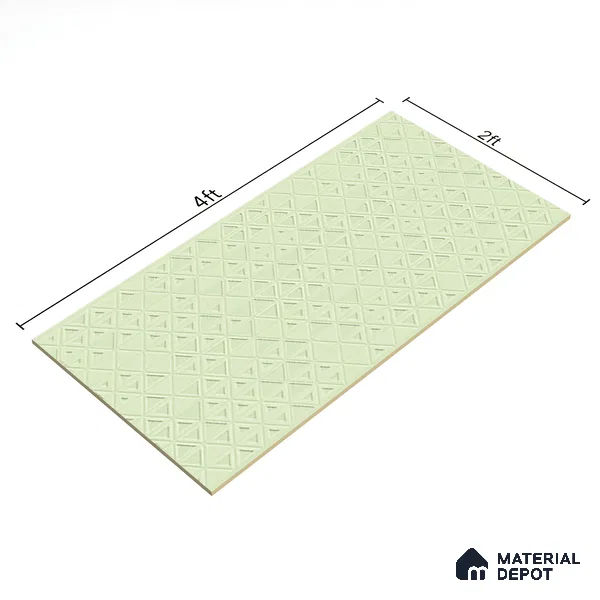 TL 00697 H Oliva Verde Series Pattern 7 Green Chrome Finish 4 ft x 2 ft Full Body Vitrified Tile - 9 mm (Sample)