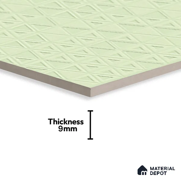 TL 00697 H Oliva Verde Series Pattern 7 Green Chrome Finish 4 ft x 2 ft Full Body Vitrified Tile - 9 mm (Sample)