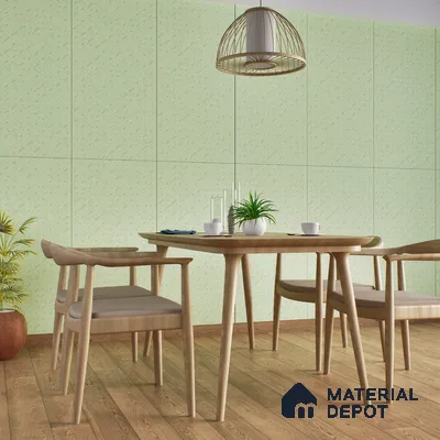 TL 00697 H Oliva Verde Series Pattern 7 Green Chrome Finish 4 ft x 2 ft Full Body Vitrified Tile - 9 mm (Sample)