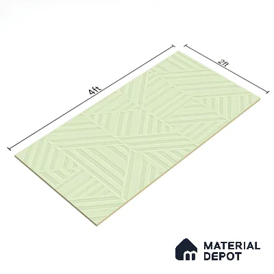 TL 00697 Oliva Verde Series Pattern 8 Green Chrome Finish 4 ft x 2 ft Full Body Vitrified Tile - 9 mm (Sample)