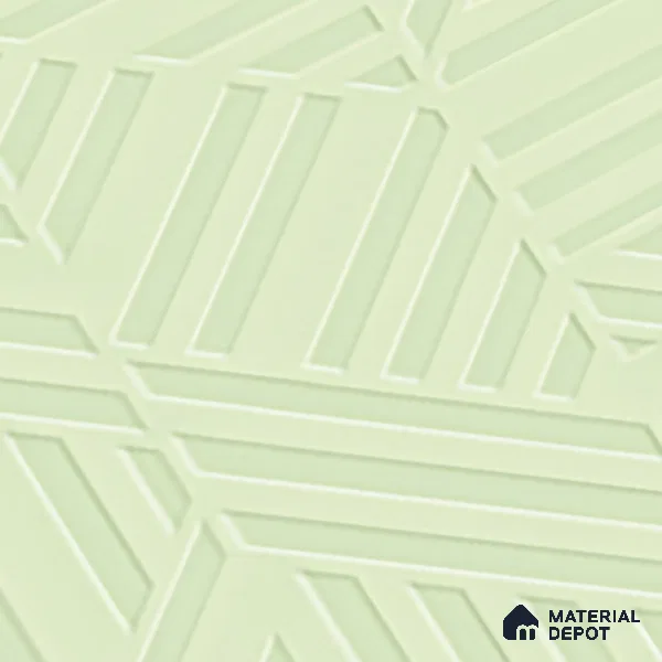 TL 00697 Oliva Verde Series Pattern 8 Green Chrome Finish 4 ft x 2 ft Full Body Vitrified Tile - 9 mm (Sample)