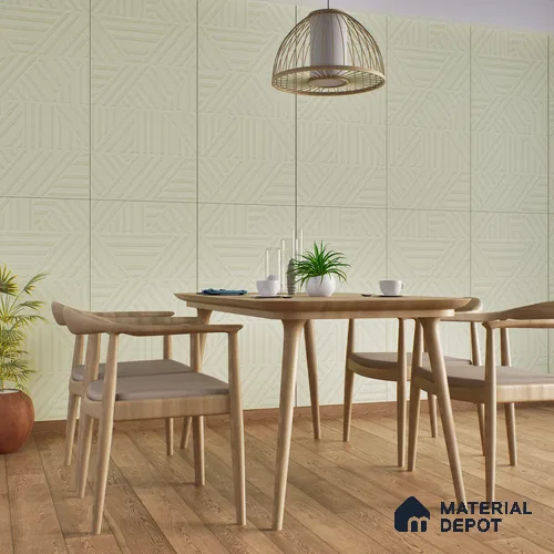 TL 00697 Oliva Verde Series Pattern 8 Green Chrome Finish 4 ft x 2 ft Full Body Vitrified Tile - 9 mm