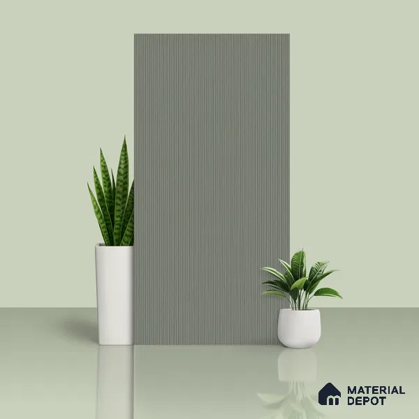 TL 00681 B Olive Green Decor 4 ft x 2 ft Matte Finish Full Body Wall Tile - 9 mm