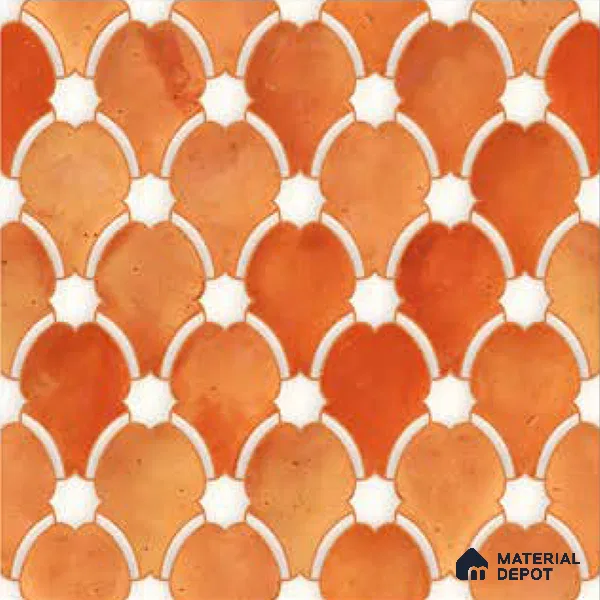 Moroccan Wall Tile TL 10028 | CRV-75 | 1 ft x 1 ft Matte Finish Ceramic Tile - 10 mm | Suitable for Bathroom, Kitchen, Balcony | Please Expect a Slight Variation of Pattern