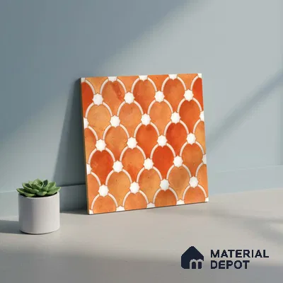 Moroccan Wall Tile TL 10028 | CRV-75 | 1 ft x 1 ft Matte Finish Ceramic Tile - 10 mm | Suitable for Bathroom, Kitchen, Balcony | Please Expect a Slight Variation of Pattern