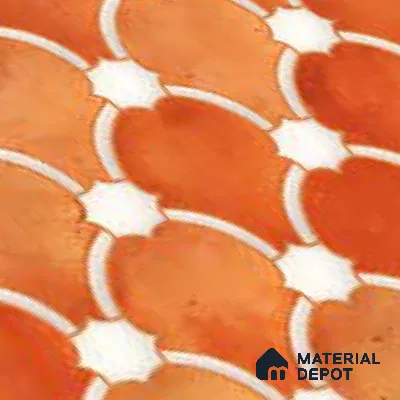 Moroccan Wall Tile TL 10028 | CRV-75 | 1 ft x 1 ft Matte Finish Ceramic Tile - 10 mm | Suitable for Bathroom, Kitchen, Balcony | Please Expect a Slight Variation of Pattern