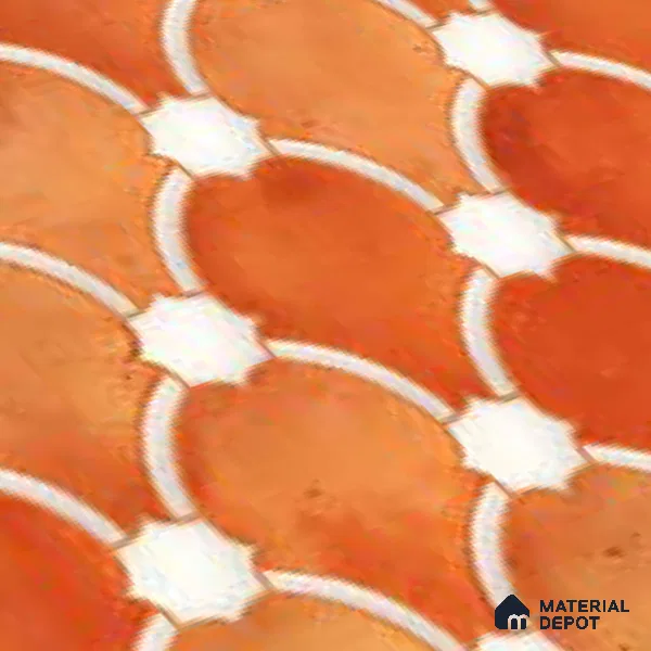 Moroccan Wall Tile TL 10028 | CRV-75 | 1 ft x 1 ft Matte Finish Ceramic Tile - 10 mm | Suitable for Bathroom, Kitchen, Balcony | Please Expect a Slight Variation of Pattern