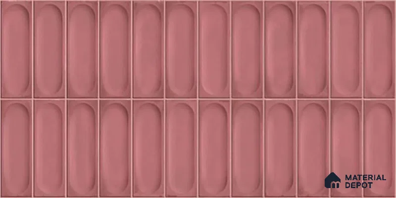 Faux Subway Wall Tile TL 06540 B Lorient Pink 2 ft x 1 ft Ceramic Matte Finish - 8 mm | Suitable For Kitchen, Bathroom, Dining Area