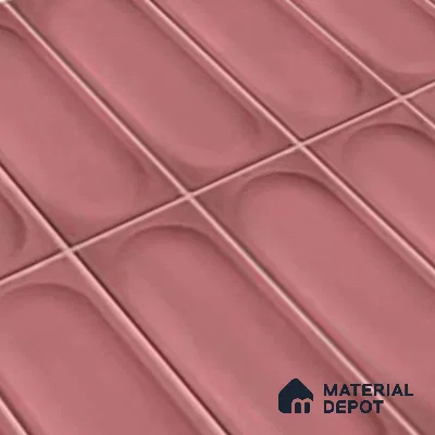 Faux Subway Wall Tile TL 06540 B Lorient Pink 2 ft x 1 ft Ceramic Matte Finish - 8 mm | Suitable For Kitchen, Bathroom, Dining Area