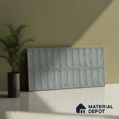 Highlighter Wall Tile TL 06540 D Lorient Aqua 2 ft x 1 ft Ceramic Matte Finish - 8 mm | Suitable for Living Room, Kitchen & Bathroom (Sample)