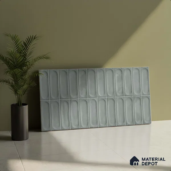 Highlighter Wall Tile TL 06540 D Lorient Aqua 2 ft x 1 ft Ceramic Matte Finish - 8 mm | Suitable for Living Room, Kitchen & Bathroom (Sample)