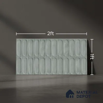 Highlighter Wall Tile TL 06540 D Lorient Aqua 2 ft x 1 ft Ceramic Matte Finish - 8 mm | Suitable for Living Room, Kitchen & Bathroom (Sample)