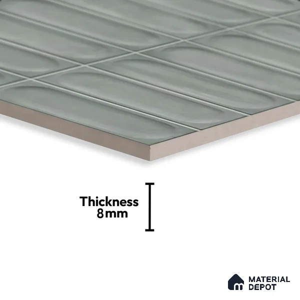 Highlighter Wall Tile TL 06540 D Lorient Aqua 2 ft x 1 ft Ceramic Matte Finish - 8 mm | Suitable for Living Room, Kitchen & Bathroom (Sample)