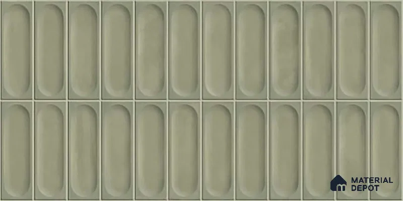 Highlighter Wall Tile TL 06540 E Lorient Green 2 ft x 1 ft Ceramic Matte Finish - 8 mm | Suitable for Living Room, Kitchen & Bathroom (Sample)