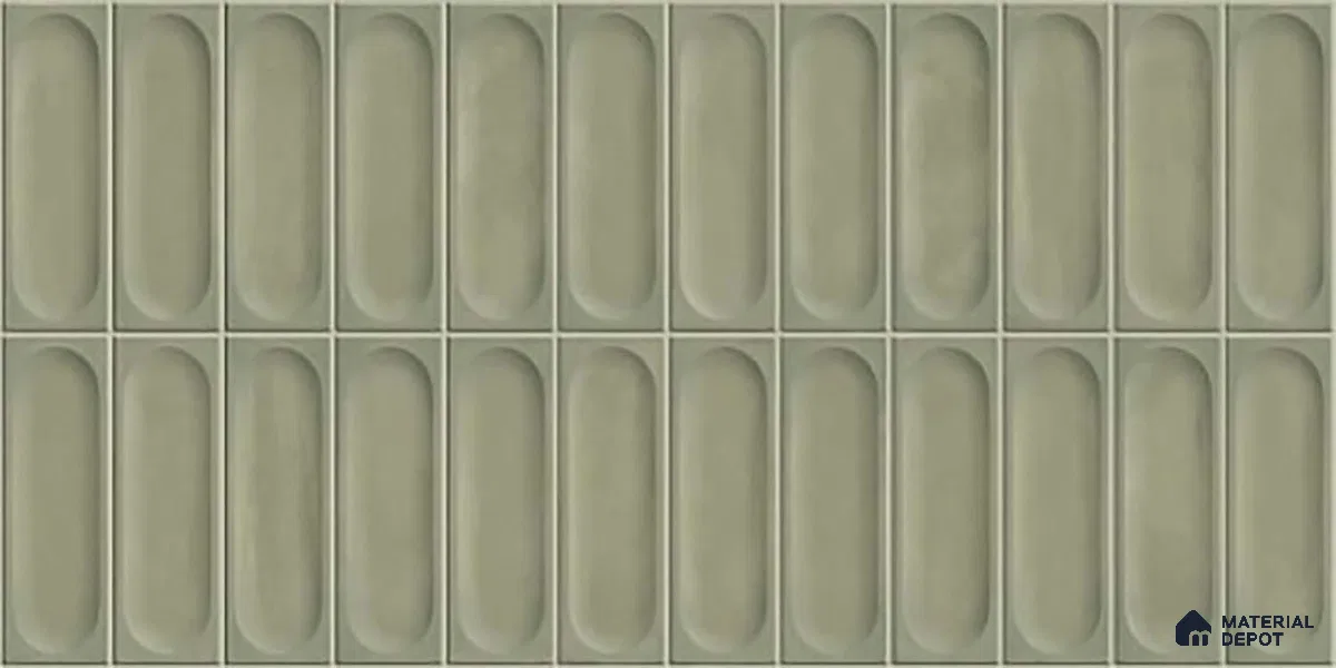 Highlighter Wall Tile TL 06540 E Lorient Green 2 ft x 1 ft Ceramic Matte Finish - 8 mm | Suitable for Living Room, Kitchen & Bathroom (Sample)
