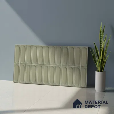 Highlighter Wall Tile TL 06540 E Lorient Green 2 ft x 1 ft Ceramic Matte Finish - 8 mm | Suitable for Living Room, Kitchen & Bathroom (Sample)