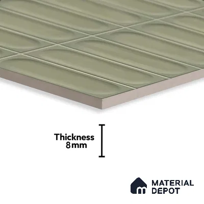 Highlighter Wall Tile TL 06540 E Lorient Green 2 ft x 1 ft Ceramic Matte Finish - 8 mm | Suitable for Living Room, Kitchen & Bathroom (Sample)
