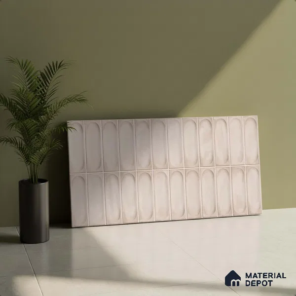 Highlighter Wall Tile TL 06540 F Lorient Gris 2 ft x 1 ft Ceramic Matte Finish - 8 mm | Suitable for Living Room, Kitchen & Bathroom (Sample)