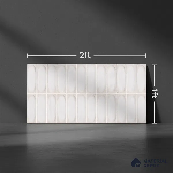Highlighter Wall Tile TL 06540 H Lorient Blanco 2 ft x 1 ft Ceramic Glossy Finish - 8 mm | Suitable for Living Room, Kitchen & Bathroom (Sample)