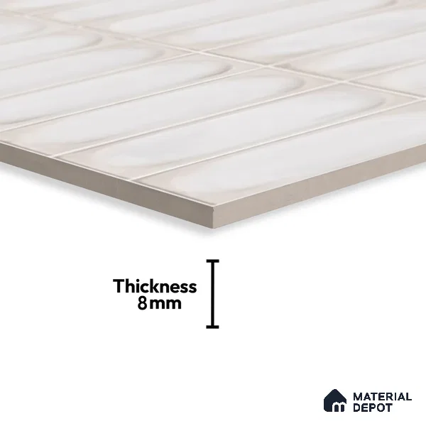 Highlighter Wall Tile TL 06540 H Lorient Blanco 2 ft x 1 ft Ceramic Glossy Finish - 8 mm | Suitable for Living Room, Kitchen & Bathroom (Sample)