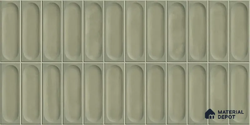 Highlighter Wall Tile TL 06540 I Lorient Green 2 ft x 1 ft Ceramic Glossy Finish - 8 mm | Suitable for Living Room, Kitchen & Bathroom (Sample)
