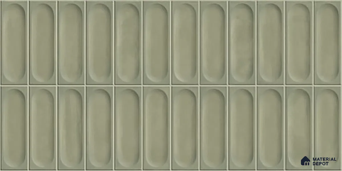 Highlighter Wall Tile TL 06540 I Lorient Green 2 ft x 1 ft Ceramic Glossy Finish - 8 mm | Suitable for Living Room, Kitchen & Bathroom (Sample)