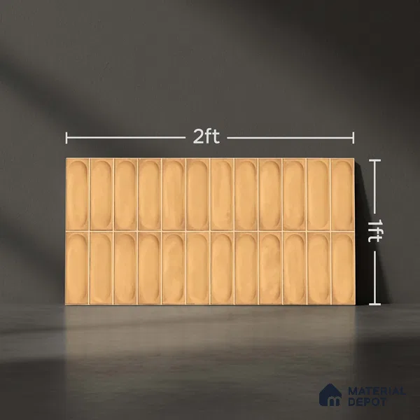 Highlighter Wall Tile TL 06540 Lorient Orange 2 ft x 1 ft Ceramic Matte Finish - 8 mm | Suitable for Living Room, Kitchen & Bathroom (Sample)