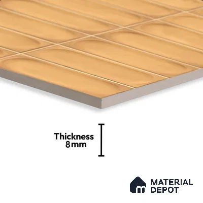 Highlighter Wall Tile TL 06540 Lorient Orange 2 ft x 1 ft Ceramic Matte Finish - 8 mm | Suitable for Living Room, Kitchen & Bathroom (Sample)