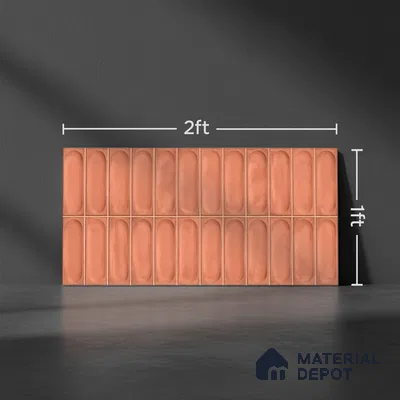Faux Subway Wall Tile TL 06540 R Lorient Fenta 2 ft x 1 ft Ceramic Glossy Finish - 8 mm | Suitable For Kitchen, Bathroom, Dining Area