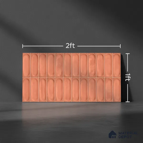 Faux Subway Wall Tile TL 06540 R Lorient Fenta 2 ft x 1 ft Ceramic Glossy Finish - 8 mm | Suitable For Kitchen, Bathroom, Dining Area