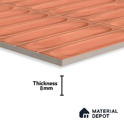 Faux Subway Wall Tile TL 06540 R Lorient Fenta 2 ft x 1 ft Ceramic Glossy Finish - 8 mm | Suitable For Kitchen, Bathroom, Dining Area