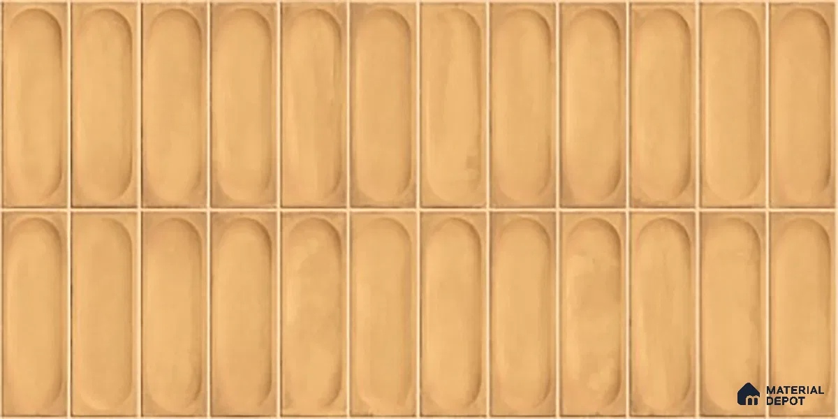 Faux Subway Wall Tile TL 06540 T Lorient Orange 2 ft x 1 ft Ceramic Glossy Finish - 8 mm | Suitable For Kitchen, Bathroom, Dining Area