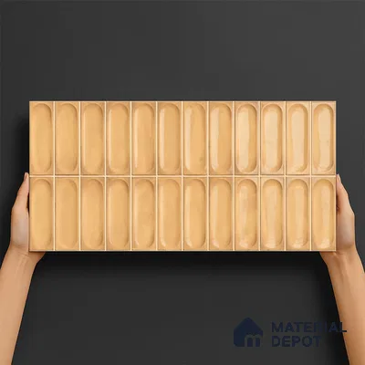 Faux Subway Wall Tile TL 06540 T Lorient Orange 2 ft x 1 ft Ceramic Glossy Finish - 8 mm | Suitable For Kitchen, Bathroom, Dining Area
